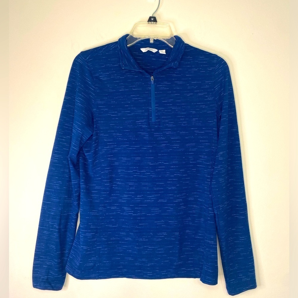 Women's Lady Hagen Blue Quarter Zip Golf Pull Over Sweatshirt Small Tennis